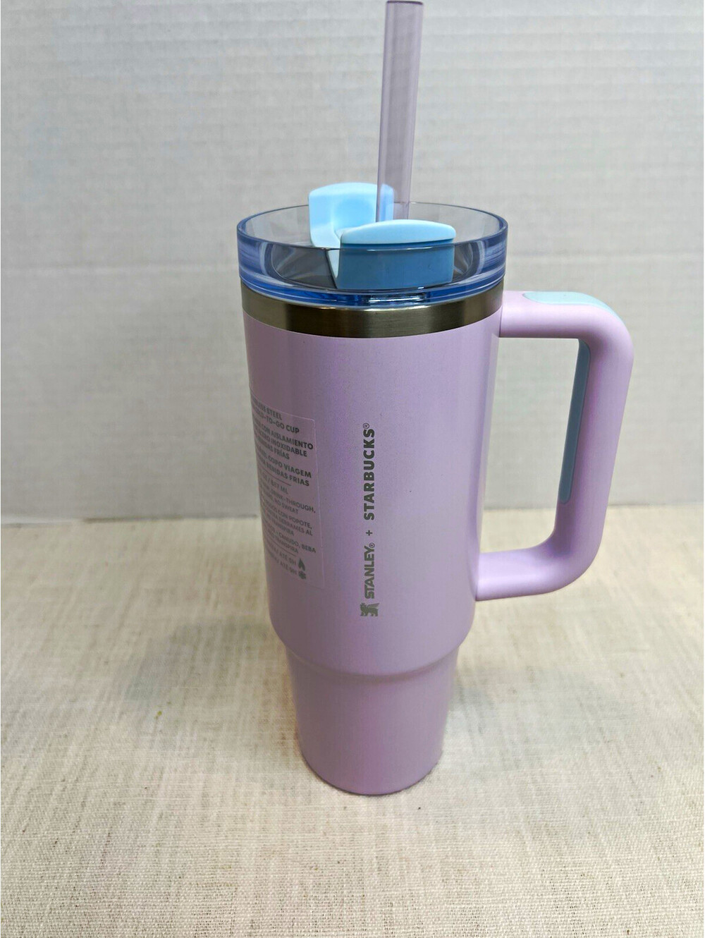 Stanley + Starbucks 30 oz Insulated Tumbler Pink Purple w/ Handle Lid Straw